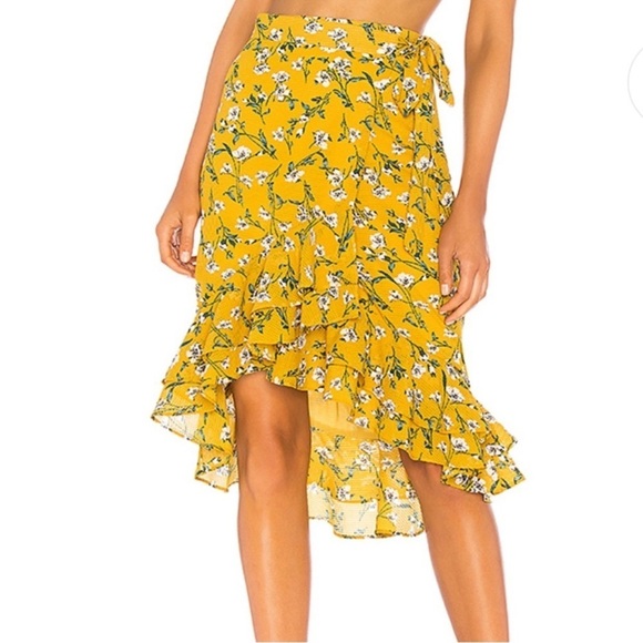 Tularosa Veronica Skirt in Yellow Dolly Floral Medium - Picture 7 of 7